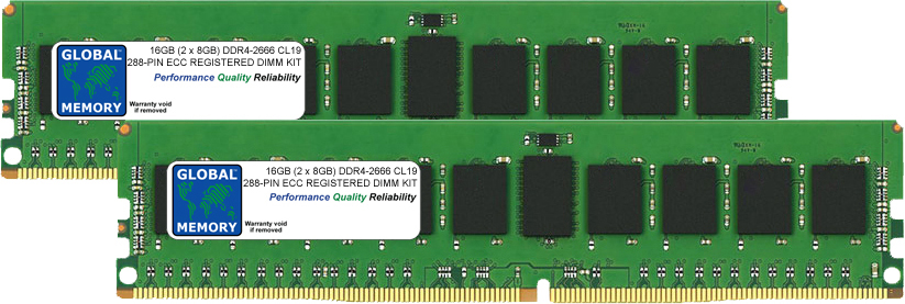 16GB (2 x 8GB) DDR4 2666MHz PC4-21300 288-PIN ECC REGISTERED DIMM (RDIMM) MEMORY RAM KIT FOR DELL SERVERS/WORKSTATIONS (2 RANK KIT CHIPKILL) - Click Image to Close